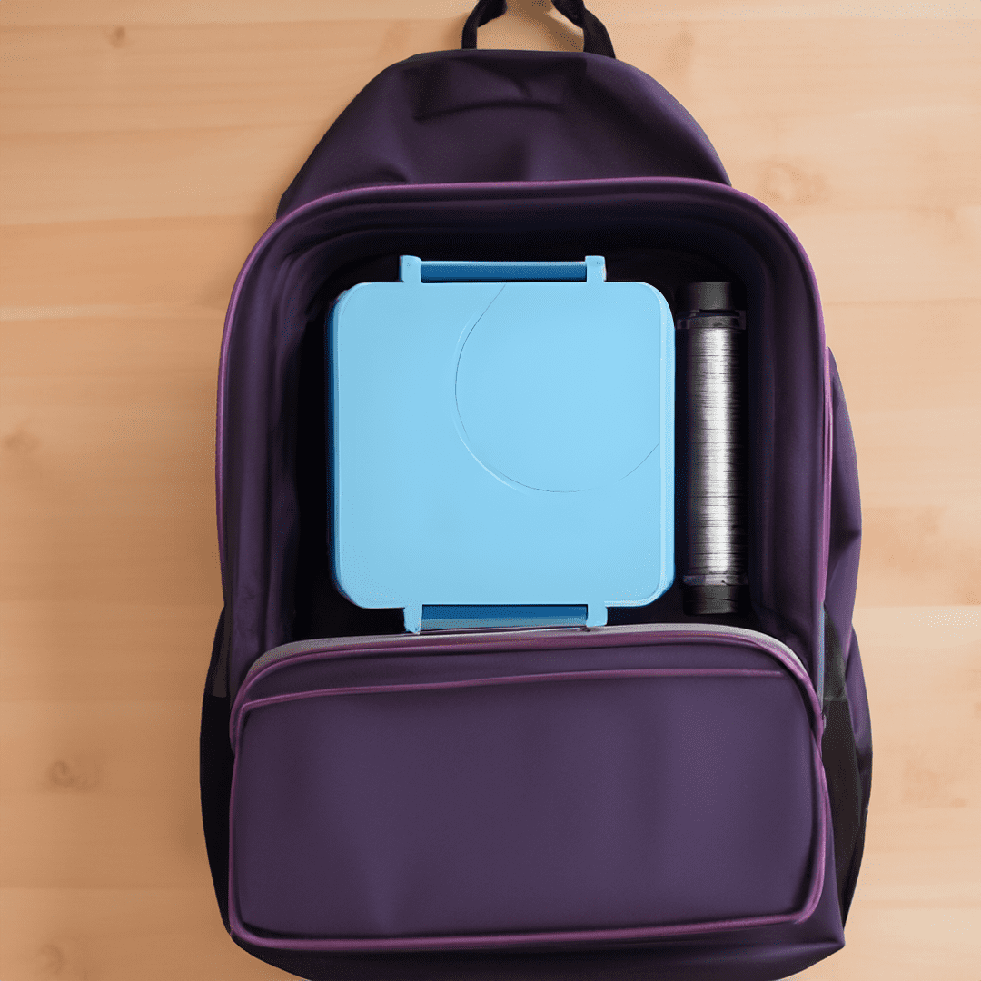 PoppiKids, Bento Lunch Box for Kids Meals, with Thermos Soup Food Jar - Blue