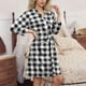 thumbnail image 4 of HongQid Womens Robe Lightweight Short Polyester Cotton Bathrobe Soft Ladies Sleepwear with Pockets and Belt, 4 of 7