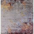 thumbnail image 1 of Ahgly Company Machine Washable Indoor Square Industrial Modern Silver Pink Area Rugs, 3' Square, 1 of 7