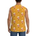 thumbnail image 4 of Fotbe Men's Cute Popcorn Print Men's Sleeveless Muscle Tank Tops Casual T-Shirts for Gym Workout Beach-X-Large, 4 of 8