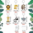 thumbnail image 4 of 30pcs Cute Jungle Animal Keychains Set with Thank You Kraft Tags Organza Bags, 4 of 6
