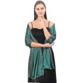 thumbnail image 2 of Foulard Longue en Satin de Soie pour Femmes Robe de Soirée Légère Châle de Mariage, 2 of 3