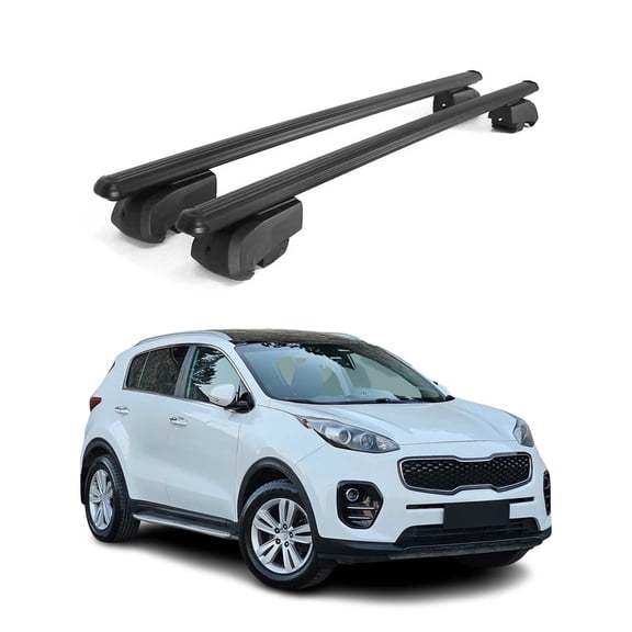 Lockable Roof Rack Cross Bars Luggage Carrier for Kia Sportage 2017-2022 Black