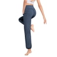 thumbnail image 3 of Pantalones de Yoga Casuales, Cómodos y de Pierna para Mujer Azul Oscuro XL, 3 of 7