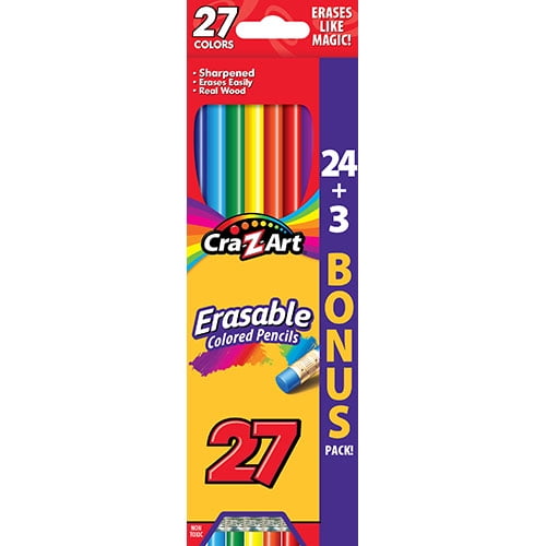 CraZArt School Quality, PreSharpened Strong Colored Pencils, 27