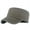 Gray, variant on Men Classic Solid Cotton Army Hat Cadet Combat Military Flat Sun Baseball Cap