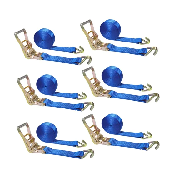 Mega Cargo Control Heavy Duty 2" x 30' Ratchet Strap w/ J Wire Hook Flatbed Truck Trailer Tie Down