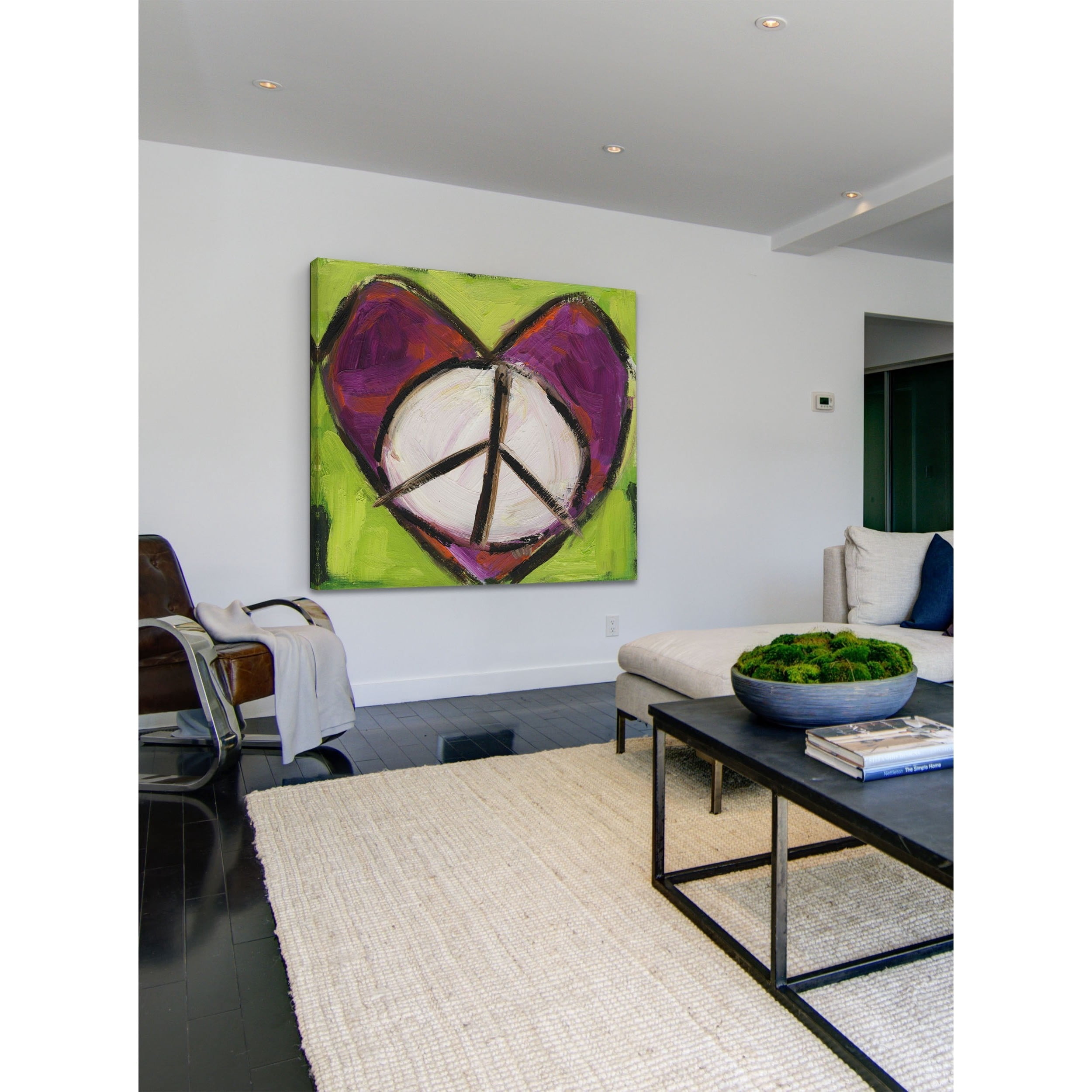 Marmont Hill "Peace Heart" by Tori Campisi Painting Print on Canvas