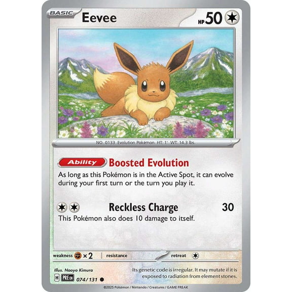 Pokemon Prismatic Evolutions Common Eevee #74