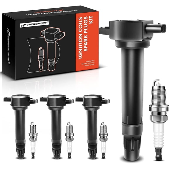 A-Premium Set of 4 Ignition Coil Pack and Iridium Spark Plugs Compatible with Jeep Compass 2007-2017 Patriot & Dodge Journey Avenger Caliber & Chrysler 200 Sebring