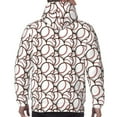 thumbnail image 7 of Xecao Cute Baseball Pattern Men's Adult Pullover Hoodie,Hooded Sweatshirt-Medium, 7 of 7