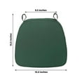 thumbnail image 3 of Efavormart Hunter Emerald Green Chiavari Chair Pad, Memory Foam Seat Cushion With Ties and Removable Cover 2" Thick, 3 of 5