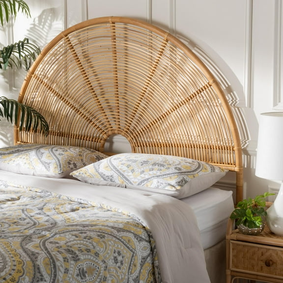 bali & pari Nina Boho Standalone headboard, Queen, Light honey