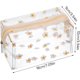 thumbnail image 2 of 2 Pcs Clear Pencil Case Large Pen Bag Stationery Pouch Cosmetic Makeup Bag Transparent Hyuna Daisy Floret Pattern Bag Clear Cosmetic Pouch for Girls, 2 of 5