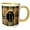 Yellow/White, variant on 3drose, Elegant Faux Gold and Wood Grain Monogram Letter D, 11oz Two-tone Yellow Mug