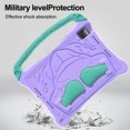 thumbnail image 2 of Kids Case For iPad Pro 11 2022/2021/2020/2018 – Soft TPU Military Grade Shockproof Boxing Design Kickstand Cover with Portable Handle & Shoulder Strap - Purple, 2 of 8