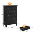 thumbnail image 2 of Litake Dresser for Bedroom, Vintage Dresser with 5 Drawers, Chest Drawers with Metal Handles and Steel Frame, Wood Organizer Storage for Living Room, Entryway, Kid's Room, 2 of 8