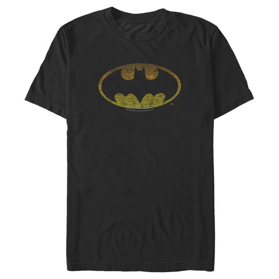 Men's Batman Distressed Classic Logo Graphic Tee Black X Large