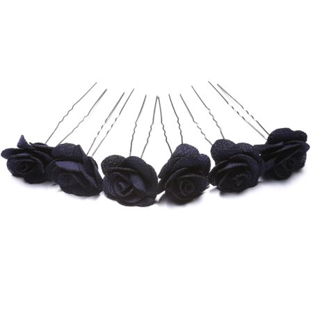 2019 The Newest 6pcs U Shaped Hair Pins Rose Flower Waved U