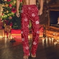 thumbnail image 5 of Atogsazn Men's Christmas Plaid Pants Casual Loose Cotton Elastic Waist Pants Spring Fall Baggy Wide Leg Trousers C-Multicolor XL Fashion, 5 of 5