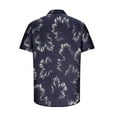 thumbnail image 4 of WREESH Mens Hawaiian Shirts Short Sleeve Button Down Shirt Tropical Graphic Printed Shirts Summer Beach Shirt Gray, 4 of 5