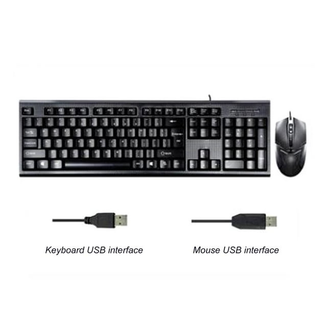mmirethe Souris et Clavier USB de Bureau Filaire pour PC Ordinateur Portable