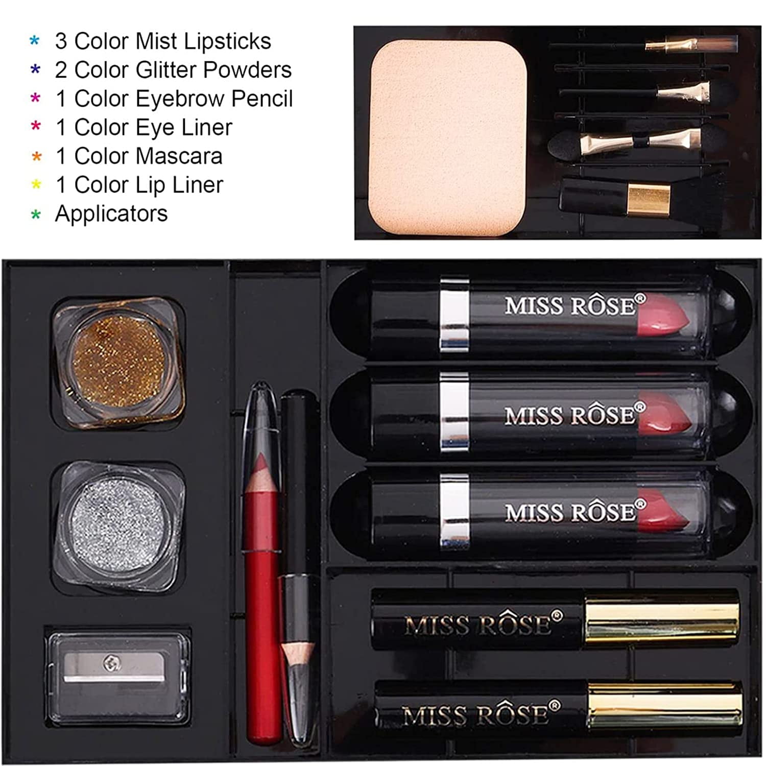 Kits De Maquiagem, 5 Peças, Máscara Pintável Miss Woman