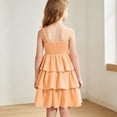 thumbnail image 5 of FAIWAD Girls Sleeveless Tiered Dress Spaghetti Strap Ruched Layered Ruffle Summer Dresses Cute Flowy Princess Dress, 5 of 9