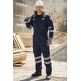 thumbnail image 3 of Premium High Visibility Hi Vis Coveralls with Leg Zipper (4XL, Navy Blue), 3 of 5