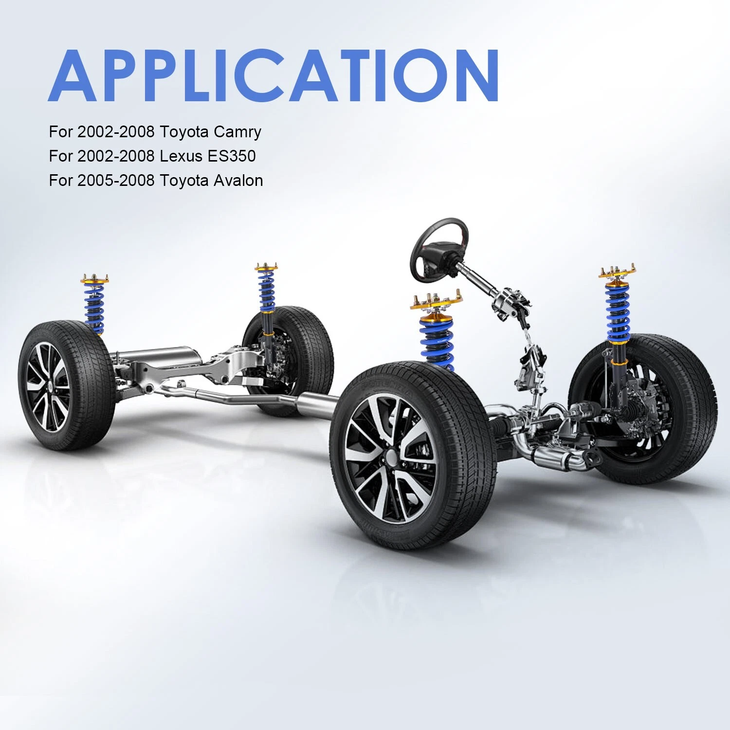 MOSTPLUS Set(4) Complete Struts Coilovers Assembly for 2002-2008 Toyota Camry Lexus ES350