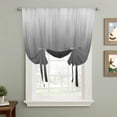 thumbnail image 2 of Grey Ombre Balloon Curtains 63 Inch Length for Living Room/Bedroom, Contemporary Gradient Abstract Art Rod Pocket Privacy Door Curtains Decorative Tie Up Shade for Window 52"x63", 2 of 8