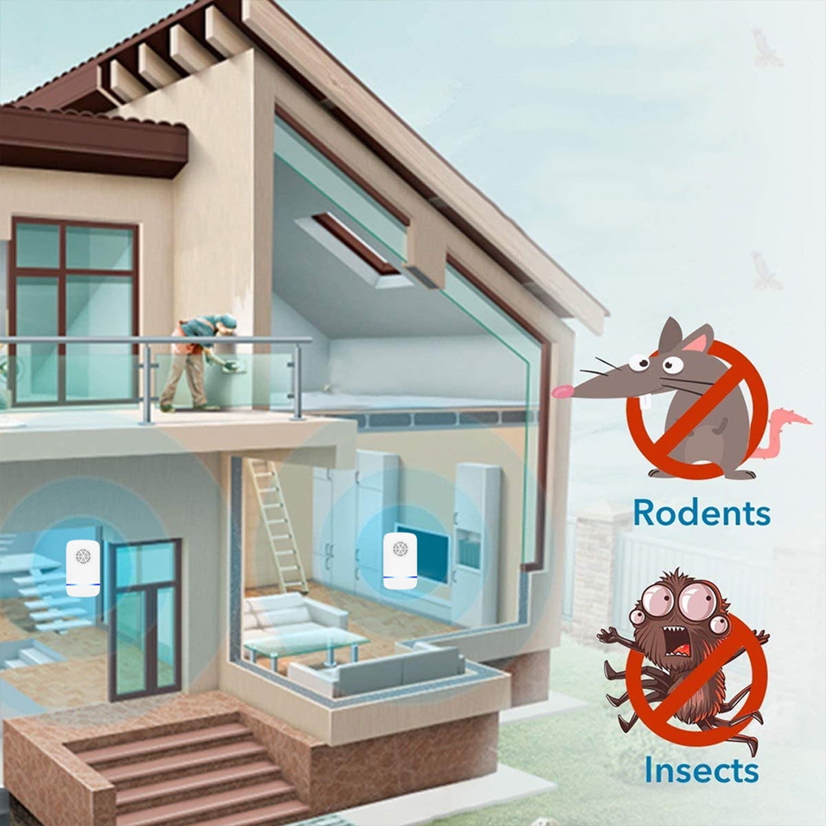 Buy Ultrasonic Pest Repeller Electric Fly Mosquito Dispeller Mouse