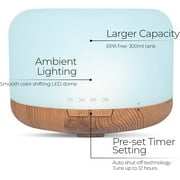 Pure Daily Care 300 ml Aromatherapy Diffuser & 10 Therapeutic Grade Essential Oil Set, Cylinder Lavender Orange