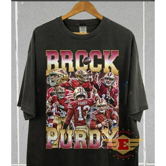 Brock Purdy 90s Vintage Bootleg Style Football Shirt - Retro American Football Gifts Tshirt