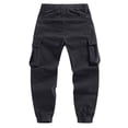 thumbnail image 4 of Casual Cargo Pants, Solid Color with 8 Pockets for Men's Outdoor Hiking and Work, Lightweight Tactical BDU Trousers for Daily Wear (No Belt), 4 of 6