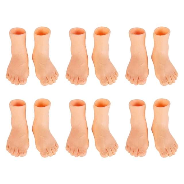 6 pares de marionetas de dedo interactivas Mini pies pie izquierdo derecho accesorios para contar historias