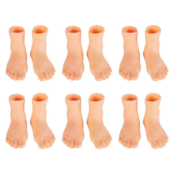 6 pares de marionetas de dedo interactivas Mini pies pie izquierdo derecho accesorios para contar historias