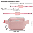 thumbnail image 2 of Fanny Packs for Women Men, Stylish Adjustable Belt with Multiple Zipper Pockets for Running, Outdoor Exercise Biking, and Travel. (Pink, Colorful zipper), 2 of 7