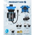 thumbnail image 6 of Kohree 110V AC Water Pressure Pump, 5.5GPM 55PSI Self-Priming RV Water Pump, On Demand RV Fresh 4-Chamber Diaphragm Water Pump, Pressure Switch & Strainer for Home, Garden, Marine, Off-Grid Use, 6 of 9
