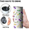 thumbnail image 3 of Margi Gras Gifts,Mardi Gras Tumbler with Lid and Straw,20 Oz Mardi Gras Coffee Mugs Water Bottles Wine Drinking Glasses, 3 of 6