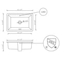 thumbnail image 3 of American Imaginations 21.5-in. W CUPC Rectangle Bathroom Undermount Sink Set In White - White Hardware - Overflow Drain Incl. AI-31802, 3 of 7