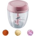 thumbnail image 1 of SAYIHEXIHE Manual Food Chopper Vegetable Cutter Onions Cutter Garlic Dicer Grinder Veggie Chopper with Container 900ML, 1 of 7