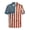 American Flag Drip Print, variant on Comfortable Men's Short Sleeve Button Shirt for Beach Outdoor Activities, Galaxy Pattern Breathable Men's Short Sleeve Button Up Shirt Lightweight