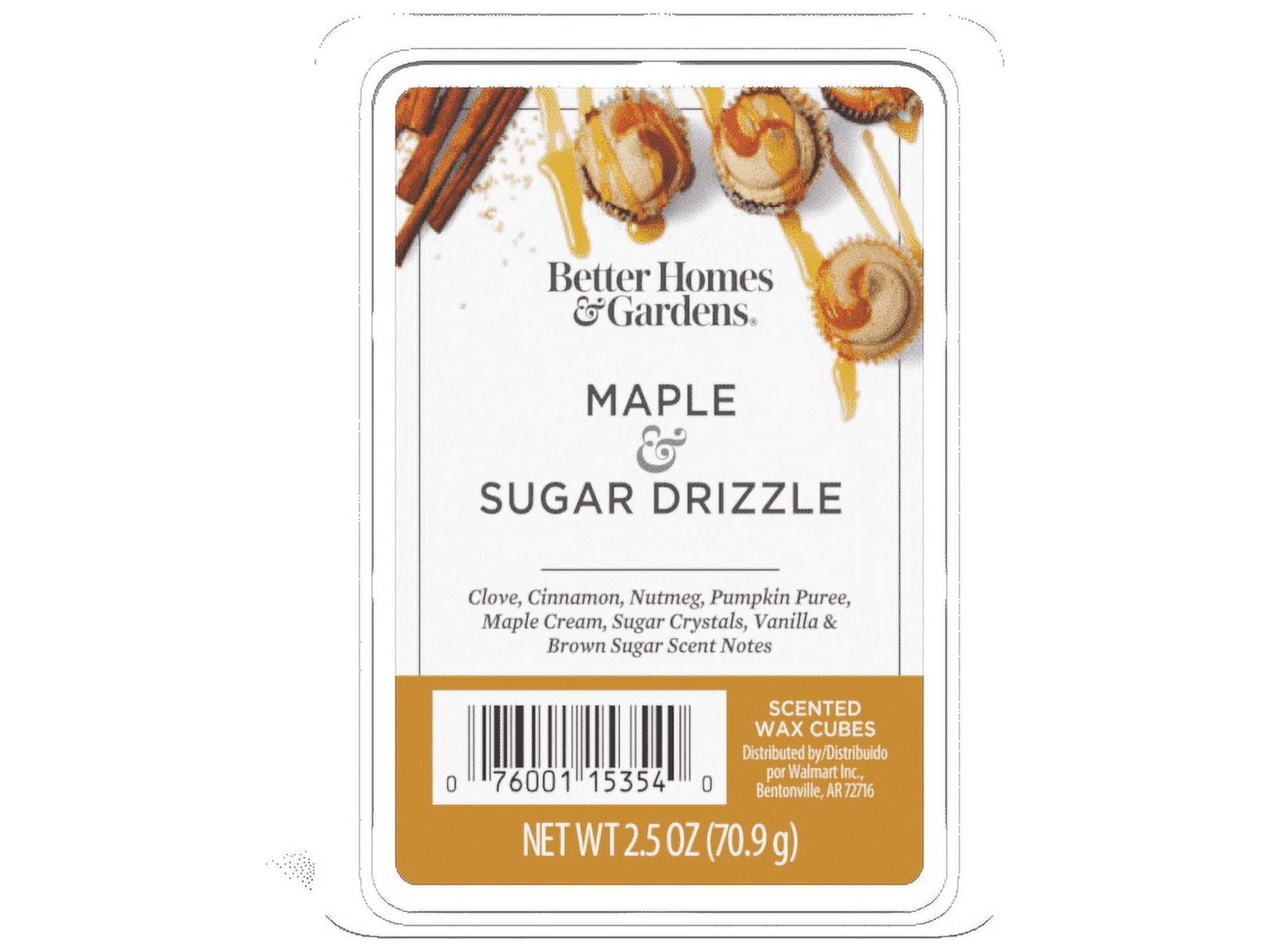 (1 pack) Maple Sugar Drizzle Scented Wax Melts, Better Homes & Gardens, 2.5 Oz (1-Pack)