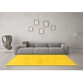 thumbnail image 3 of Ahgly Company Indoor Rectangle Solid Yellow Modern Area Rugs, 7' x 9', 3 of 4