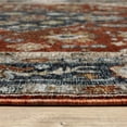 thumbnail image 4 of HomeRoots 508054 3 x 5 ft. Blue Beige Tan Brown Gold & Rust Red Oriental Power Loom Stain Resistant Rectangle Area Rug with Fringe, 4 of 8