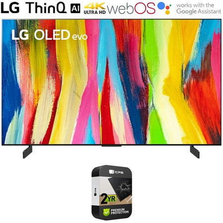LG OLED77C2PUA 77 Inch HDR 4K Smart OLED TV (2022) Bundle with Premium 2 Year Extended Warranty