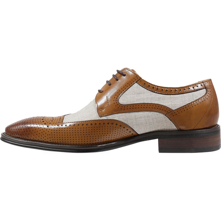 Size 8 Men’s Stacy Adams Brown and White Spectator Oxfords Beaumont Wingtip Oxford Clearance Men main image 4