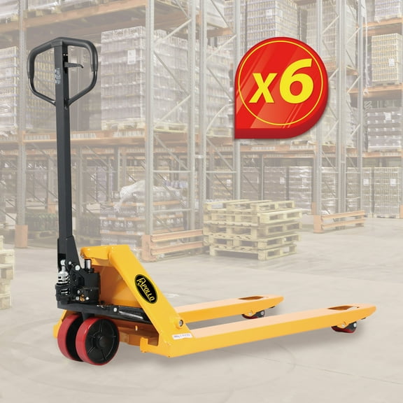 APOLLOLIFT 6PCS Hydraulic Manual Pallet Jack Material Handling Tools 6600 lbs. 48"x27"