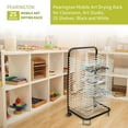 thumbnail image 2 of Pearington Mobile Art Drying Rack for Classrooms, Art Studio, 25 Shelves, White, 2 of 8
